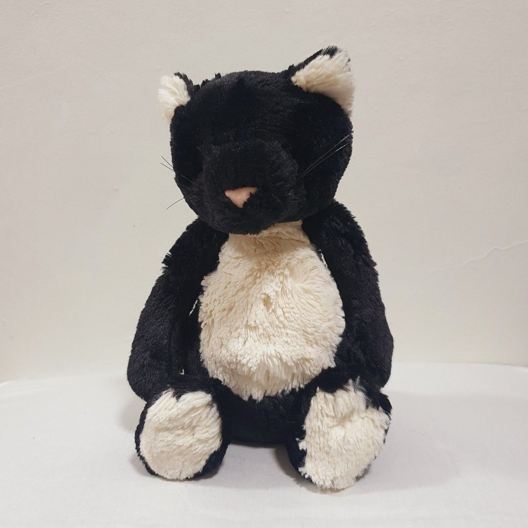 JELLYCAT Black & White Kitten, Hobbies & Toys, Toys & Games on Carousell