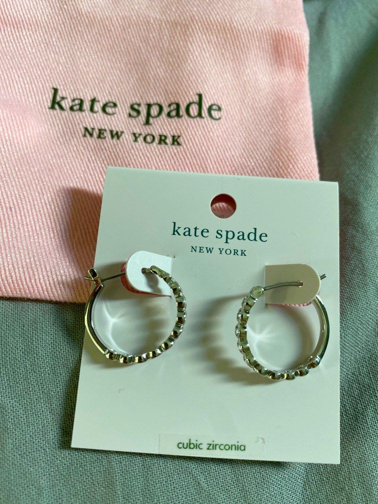 Kate spade silver best sale hoop earrings