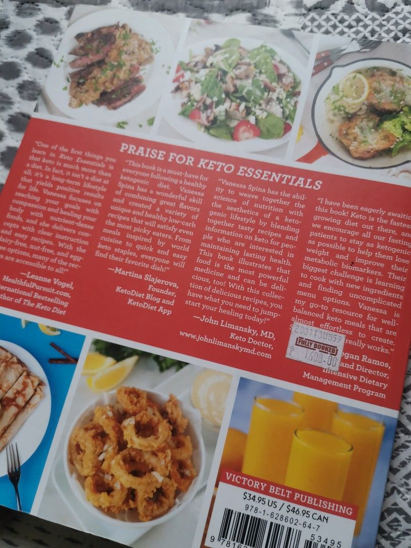 Keto Recipe Book (Category: Health Monitors & Weighing Scales) located in Paranaque City. Submitted by hurlyshell (Listing ID 1249990430, Image 2). Description: Bought this book at Fully booked. Original Price is 1608 Selling it for Php 1000 only. Can pass as brandnew. Never really used it, was lazy to start keto diet so will just let it go 😂.