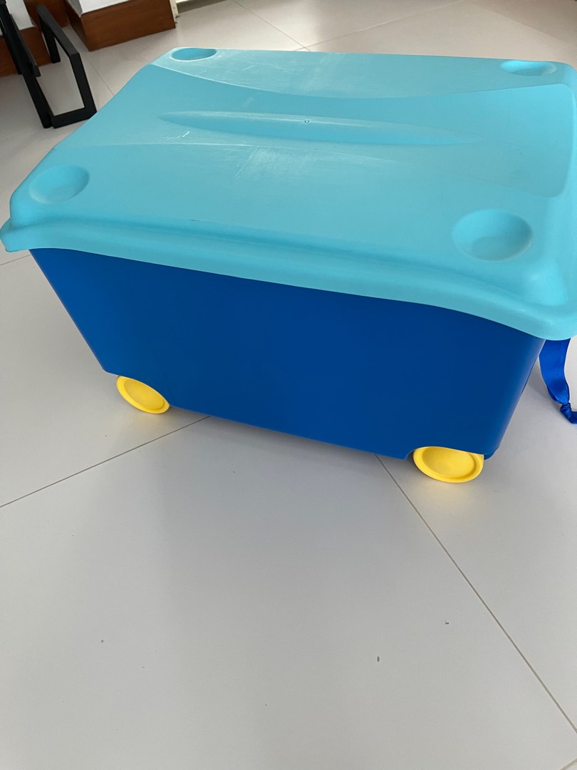 Kids toys storage box with wheels, Babies & Kids, Baby Nursery & Kids