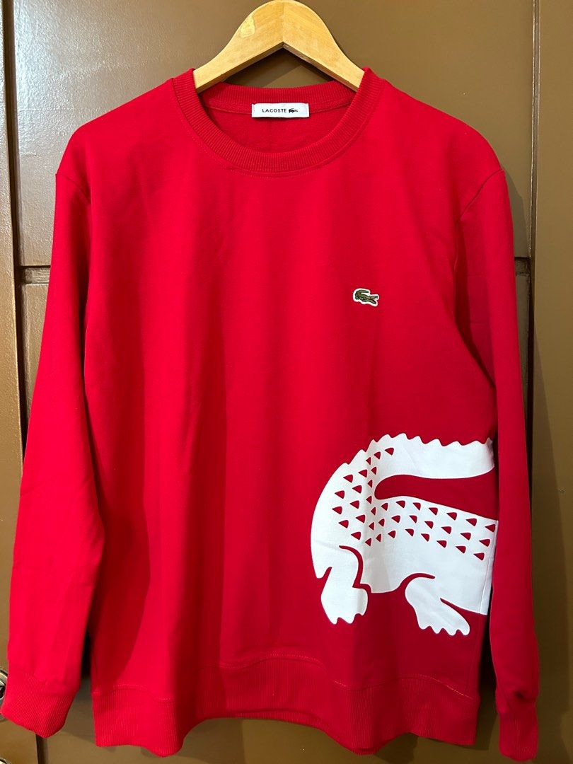 Lacoste store sweatshirt red