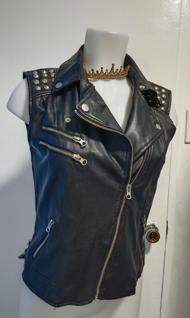 Faux Leather Sleeveless Moto Jacket | Forever 21