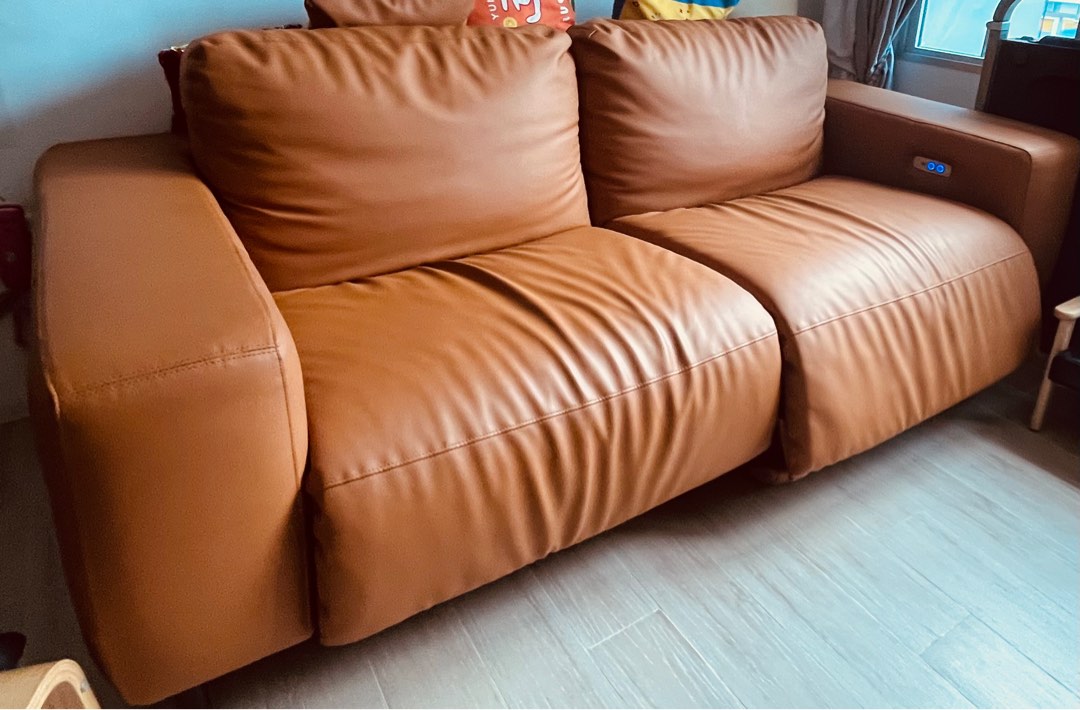Leather Sofa, Furniture & Home Living, Furniture, Sofas on Carousell