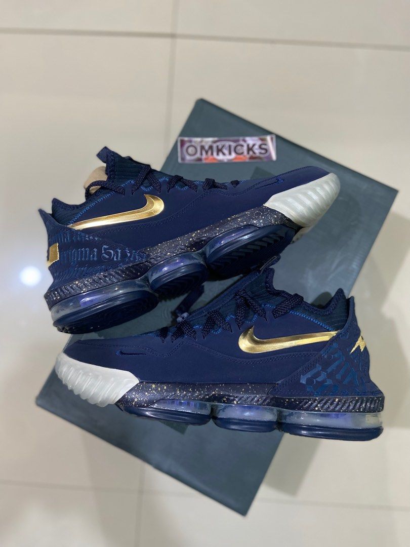 Navy blue lebron 16 sales