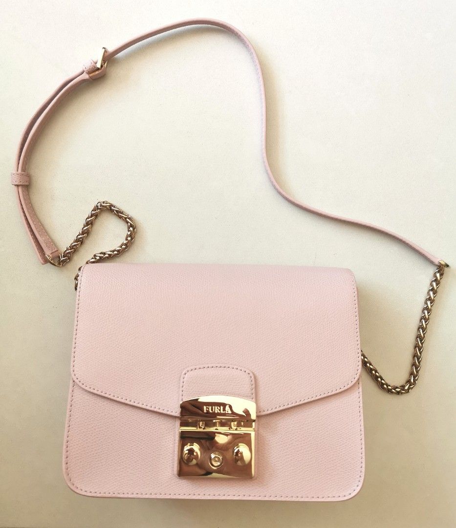 Furla light pink store bag