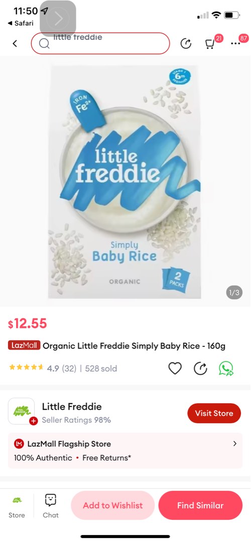 Little freddie top baby rice uk