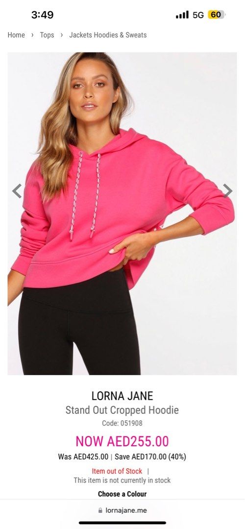 Lorna Jane Hoodie Jacket Pink Size XS