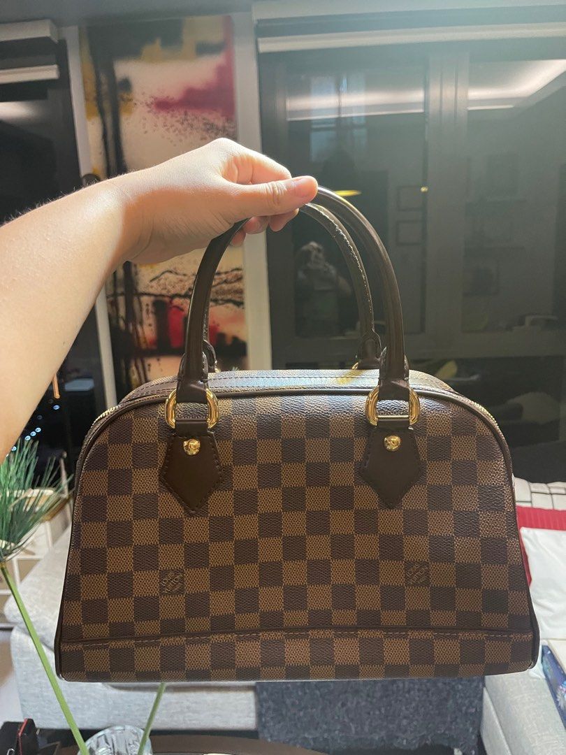 Louis Vuitton Damier Ebene Canvas Duomo Bowling Bag, Luxury, Bags & Wallets  on Carousell