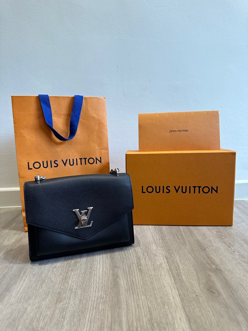 Louis Vuitton Mylockme Satchel Chain Bag in Noir, Luxury, Bags