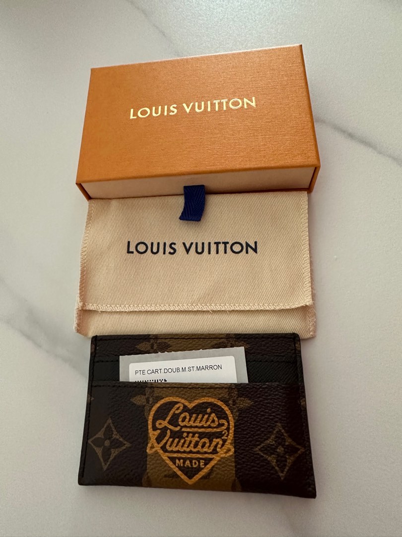 Louis Vuitton x Nigo Double Card Holder Monogram Stripes Brown