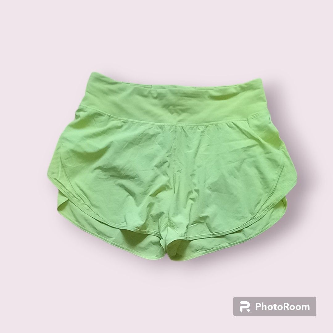 Neon green lululemon shorts sale