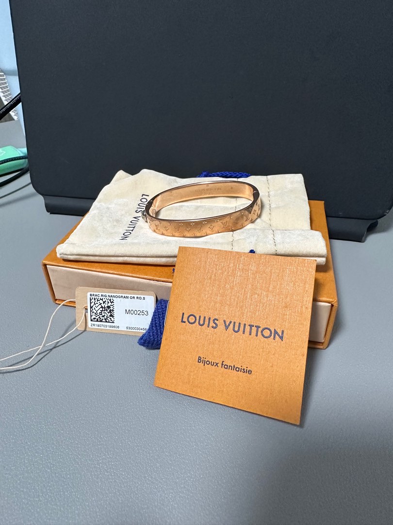 LV nanogram cuff gold, Luxury, Accessories on Carousell