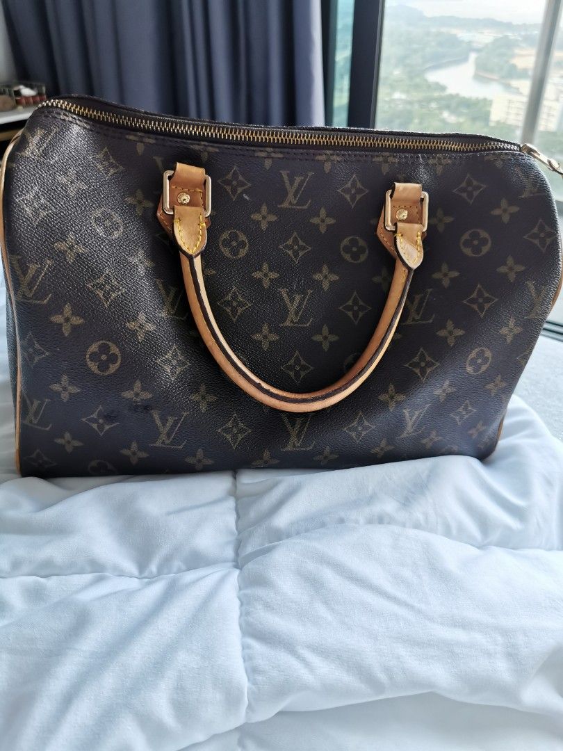 LOUIS VUITTON MONOGRAM SPEEDY 35, NO STRAP