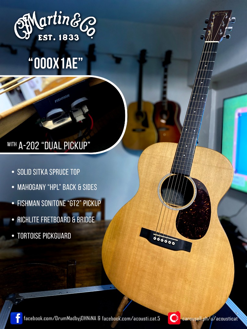 Martin 000X1AE Acoustic Guitar, Hobbies & Toys, Music & Media, Musical ...
