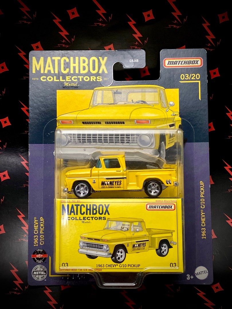 Matchbox Collectors Mooneyes 1963 Chevy C/10 Pickup Hot Wheels size