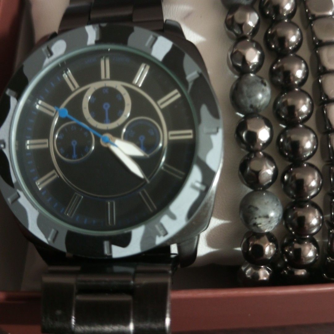 Men s Watch Bracelets Set Generic No Brand Battery Not