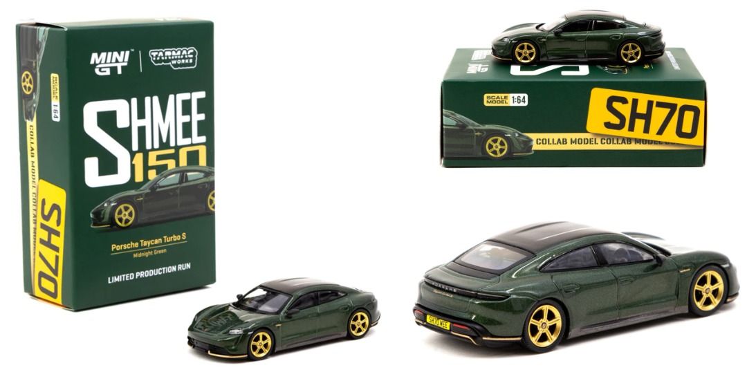 美容セット　バスグッズ 未 MINI GT ×TARMAC WORKS SHMEE 150 Taycan Turbo S Midnight