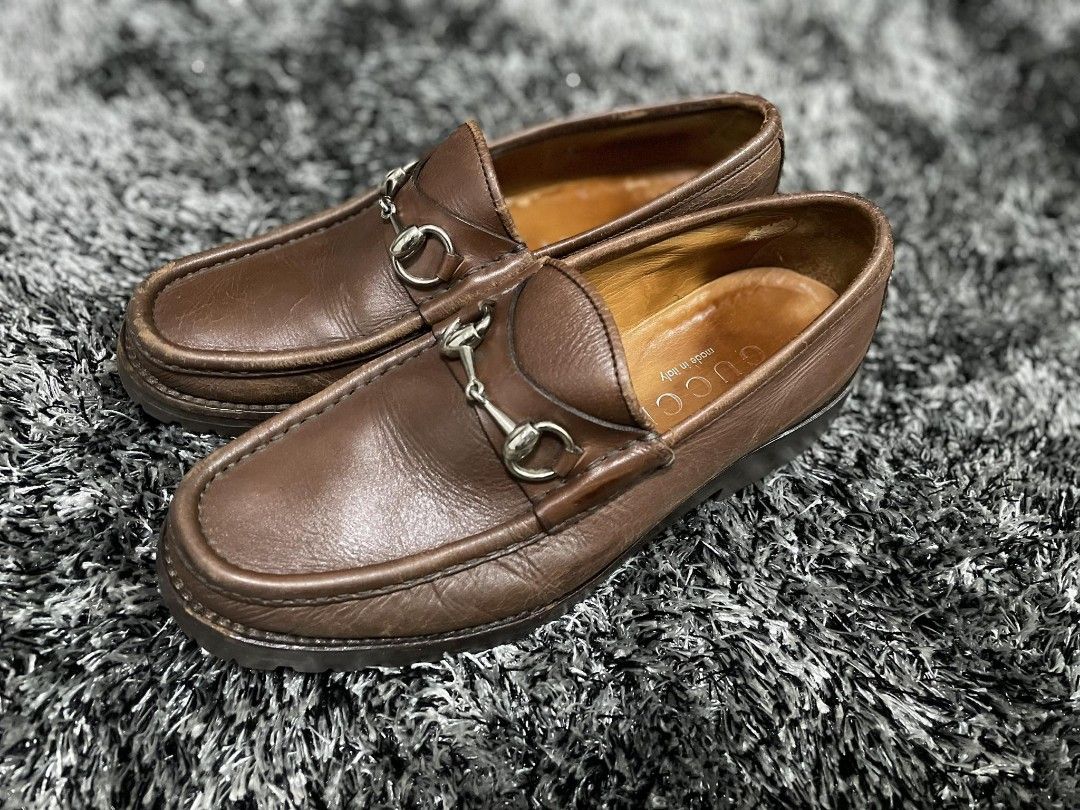 Gucci cognac loafers top