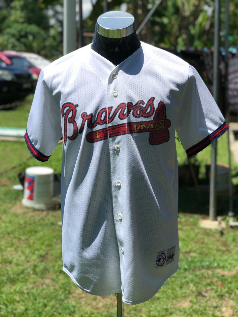 90's Atlanta Braves Authentic Majestic Navy MLB Jersey Size XL/XXL