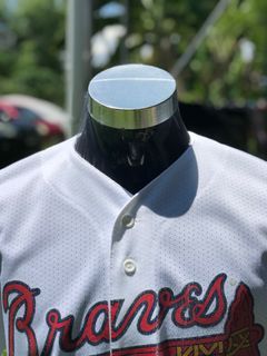 ATLANTA BRAVES 1970s THROWBACK COOPERSTOWN BLUE JERSEY NEW W TAGS MAJESTIC  MENS