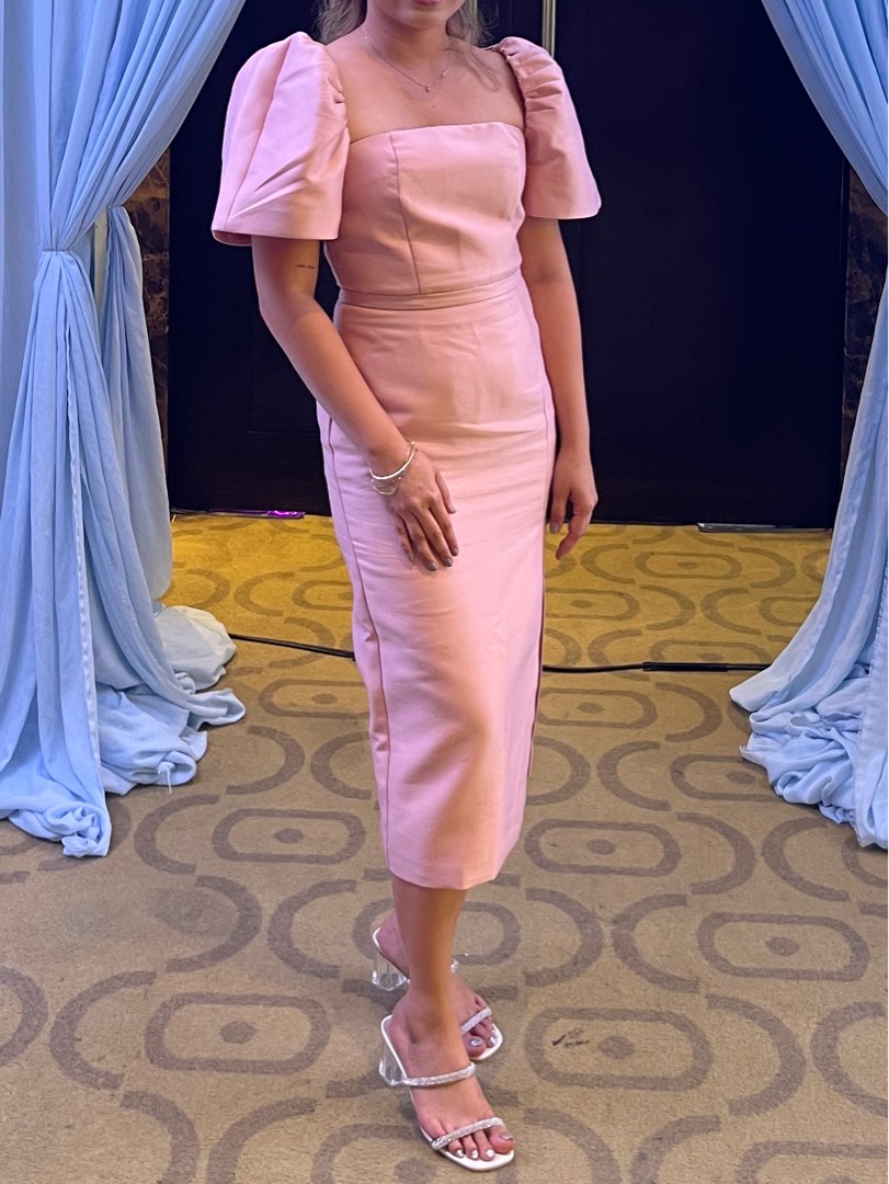 Modern Filipiniana with side Slit, Women's Fashion, Dresses & Sets ...