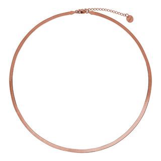 NAJO Herringbone Rose Gold Necklace 45cm Sterling silver 14karat rose gold plate
