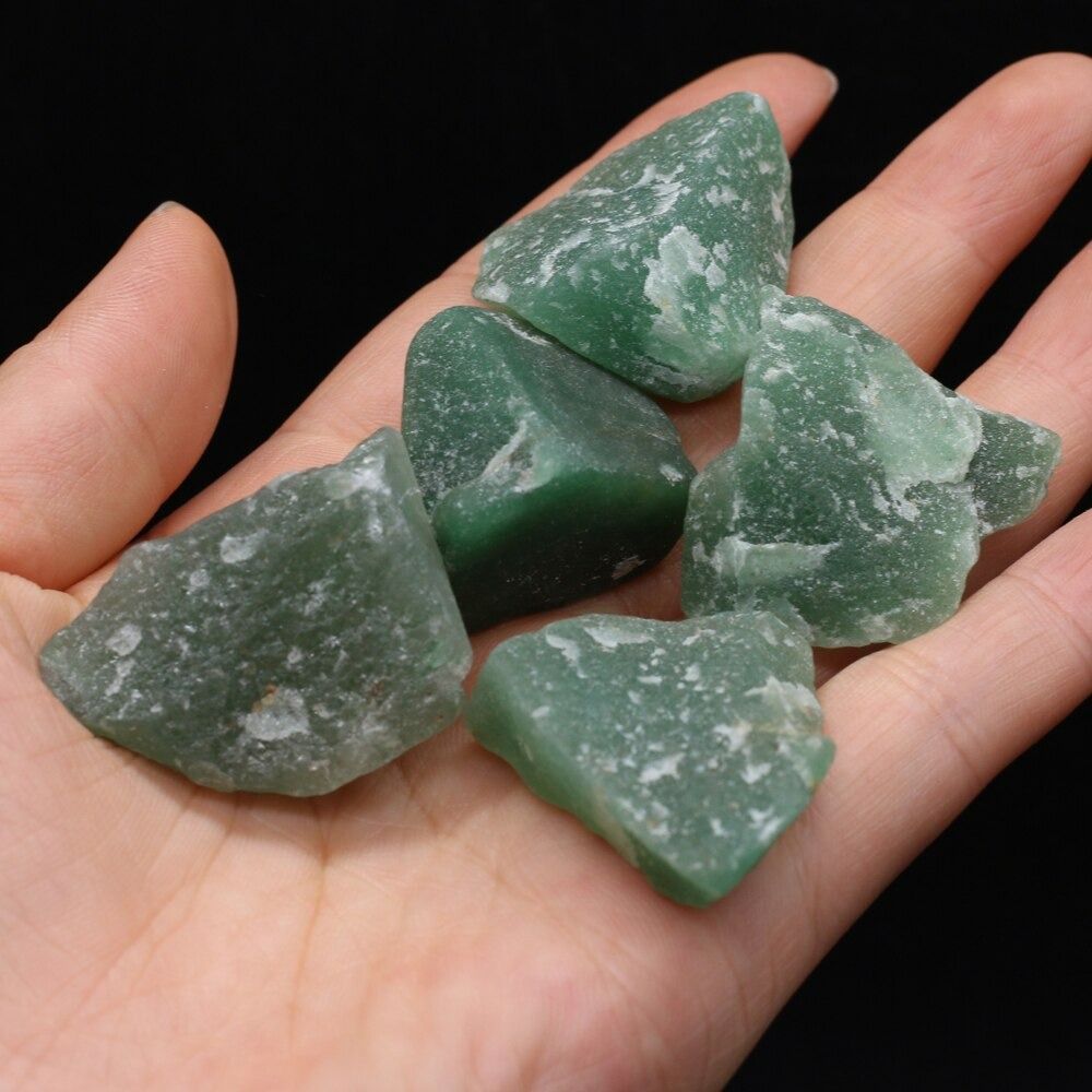 Natural Green Aventurine Crystal Quartz Raw Rough Tangling Jade