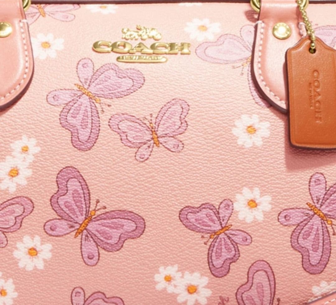 Coach CH605 Nolita 19 With Lovely Butterfly Print IN Shell Pink Multi 