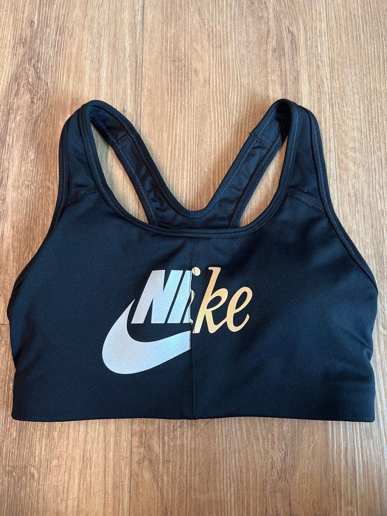 Gold nike clearance sports bra