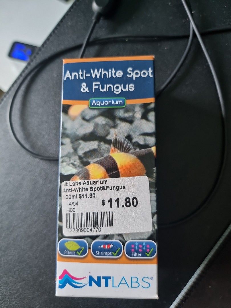 NT LABS anti white spot and fungus for fish aquarium freshwater, Pet