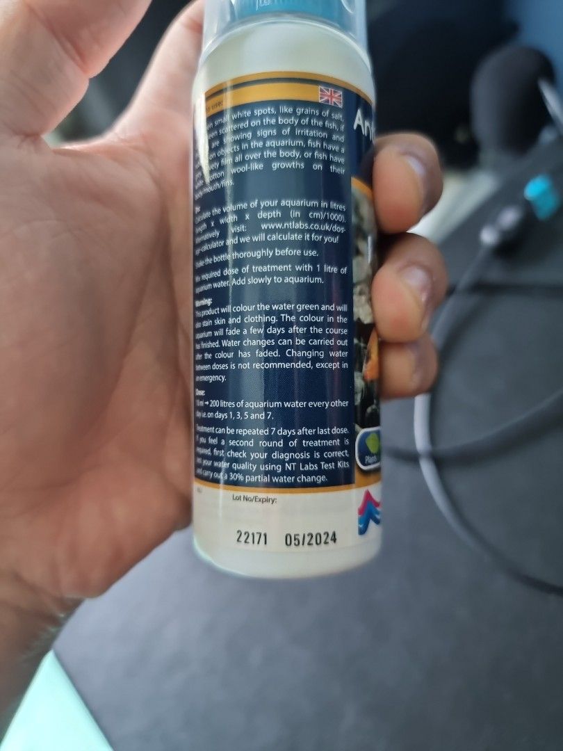 NT LABS anti white spot and fungus for fish aquarium freshwater, Pet