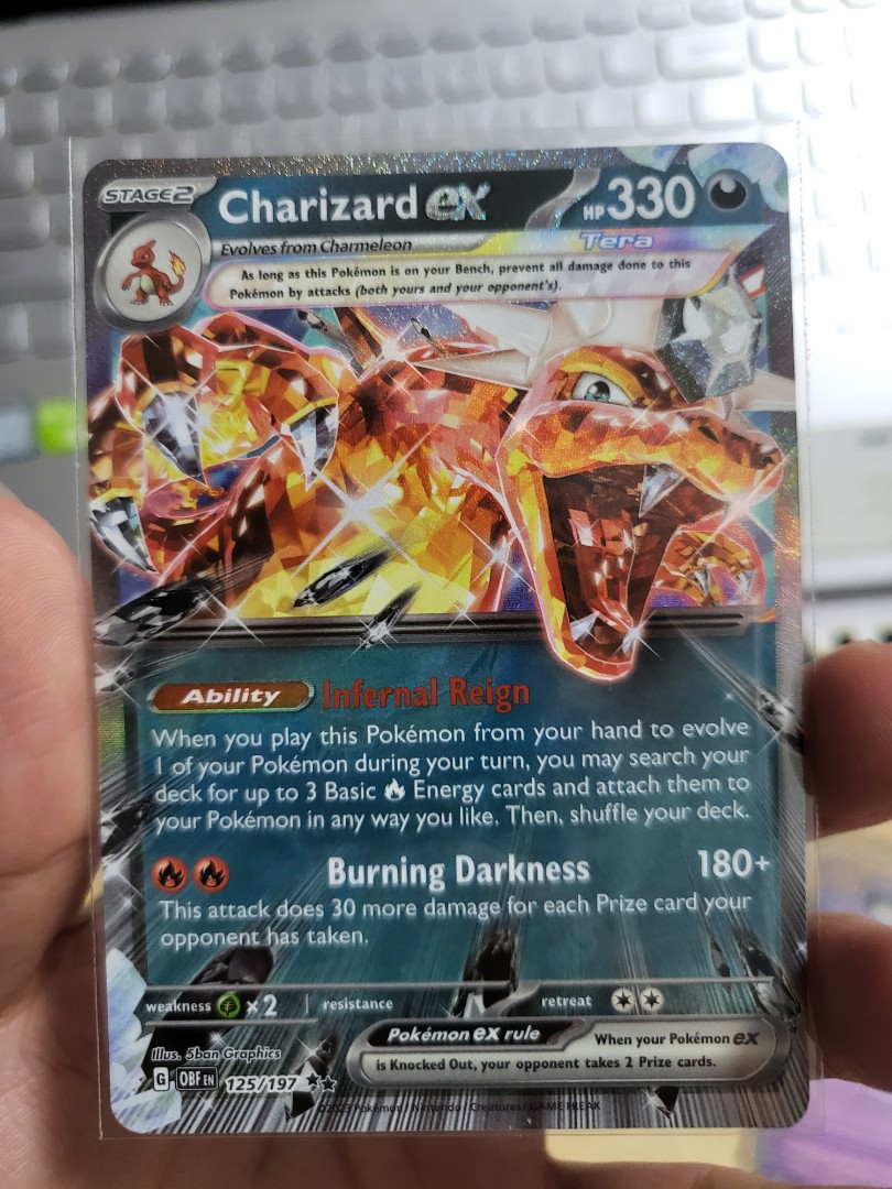 Charizard ex 125/197 in Portuguese Obsidian Flames Pokémon TCG
