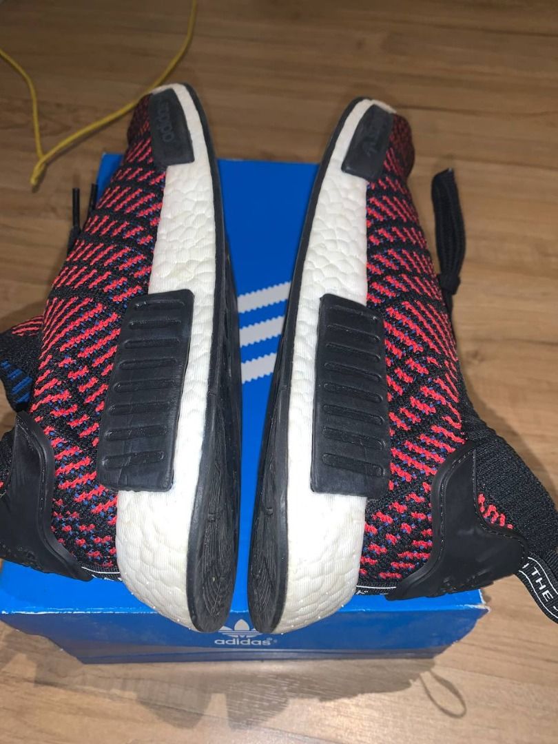 Original Adidas NMD R1 STLT Primeknit Red Solid