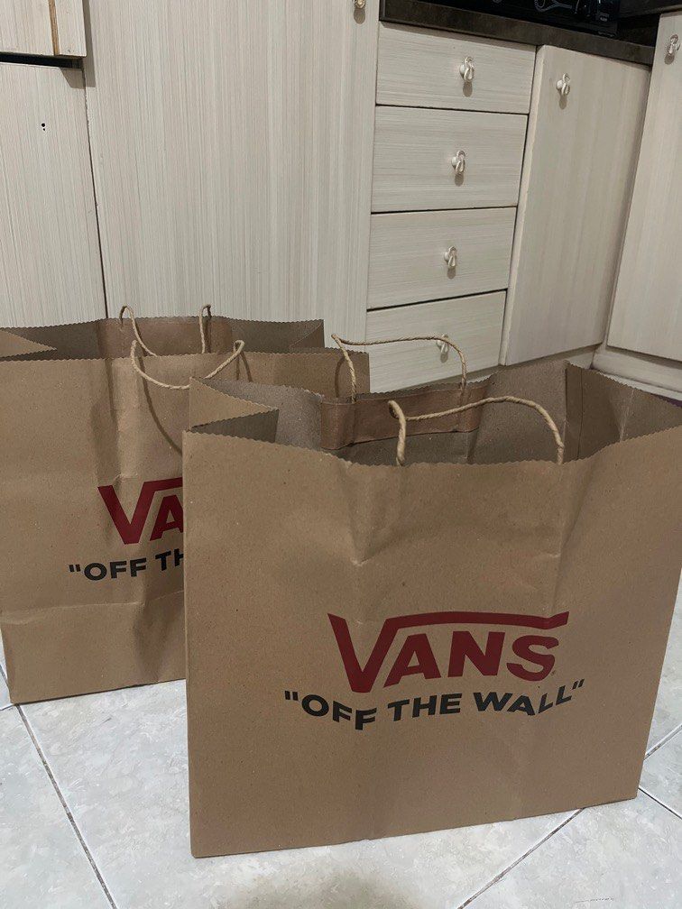 Paper Bag Vans Original Vans Shopping Bag Checkerboard Reusable