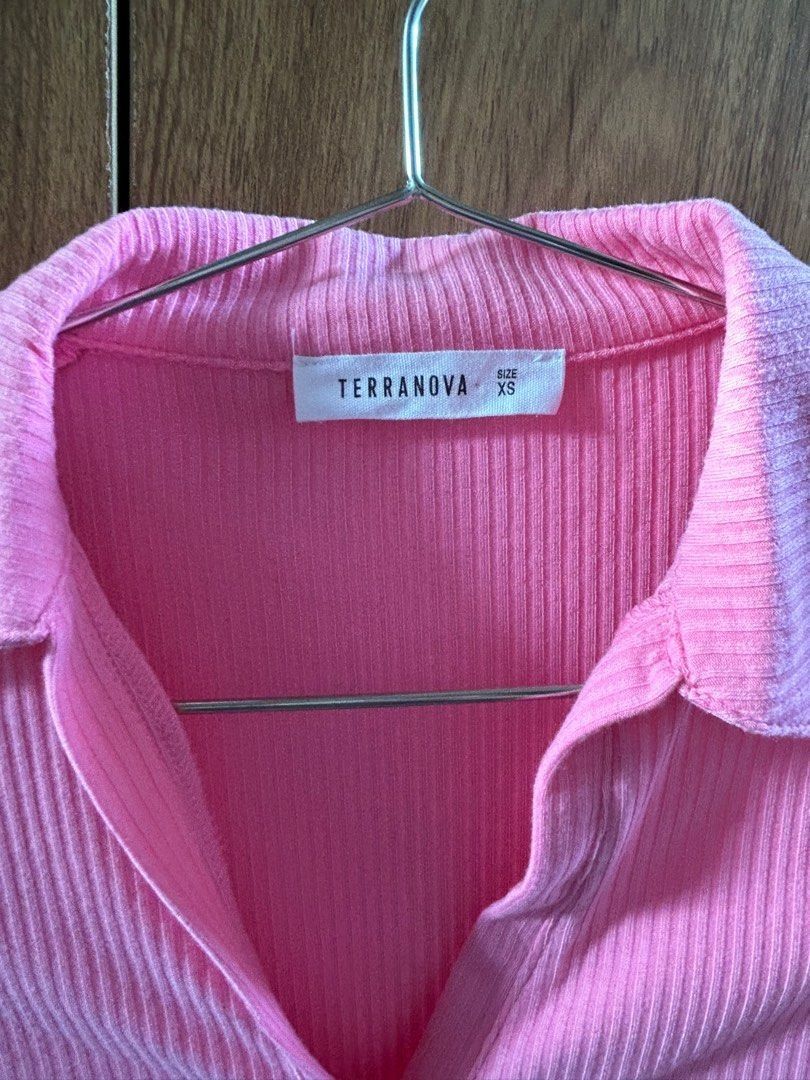 pink collared top terranova (Category: Others Tops) located in Caloocan City. Submitted by ish.declutters (Listing ID 1250167350, Image 2). Description: xs-m Cotton ribbed.