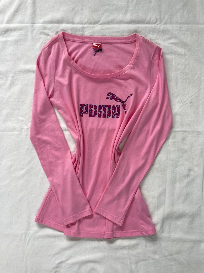 pink puma long sleeve top Women s Fashion Tops Longsleeves on
