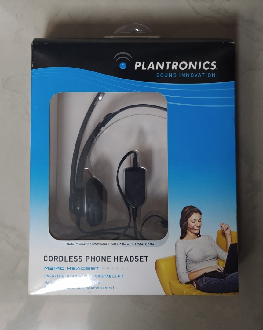 Plantronics cordless 2025 phone headset m214c