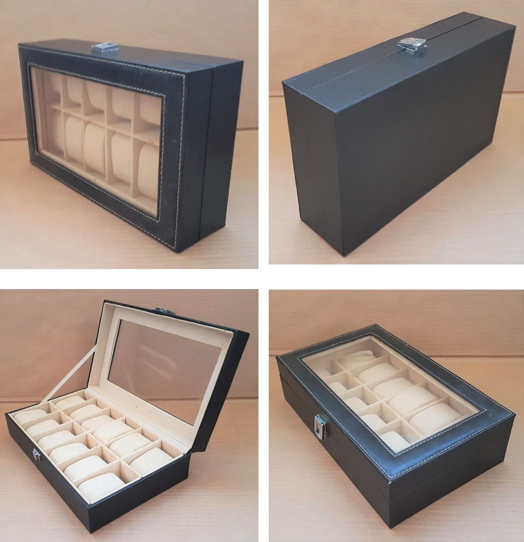 Rare Collectibles Versatile Watch Organizer 12 Slots Watch Display Casing Jewellery. Accessories Storage Case Portable Casing Box Collectors