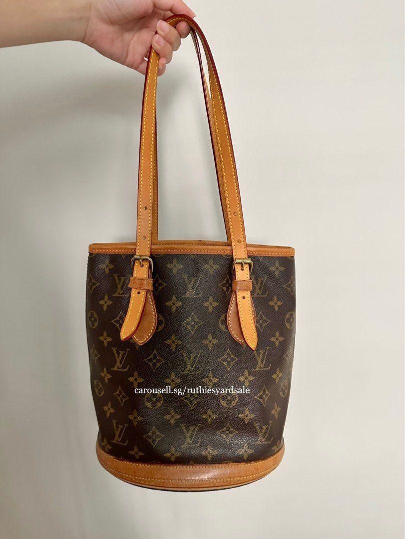 RARE Vintage Louis Vuitton Bucket Bag Small PM Monogram Luxury Bags Wallets on Carousell