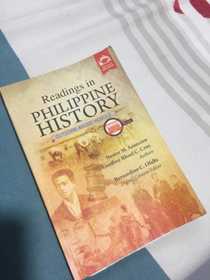 Readings in Philippine History (outcome-based module) (Category: Textbooks) located in Quezon City. Submitted by rk1ng (Listing ID 1250047285, Image 1). Description: Second hand Book. Complete Pages It has answers on pages : 09-10, 83-83 and 139.