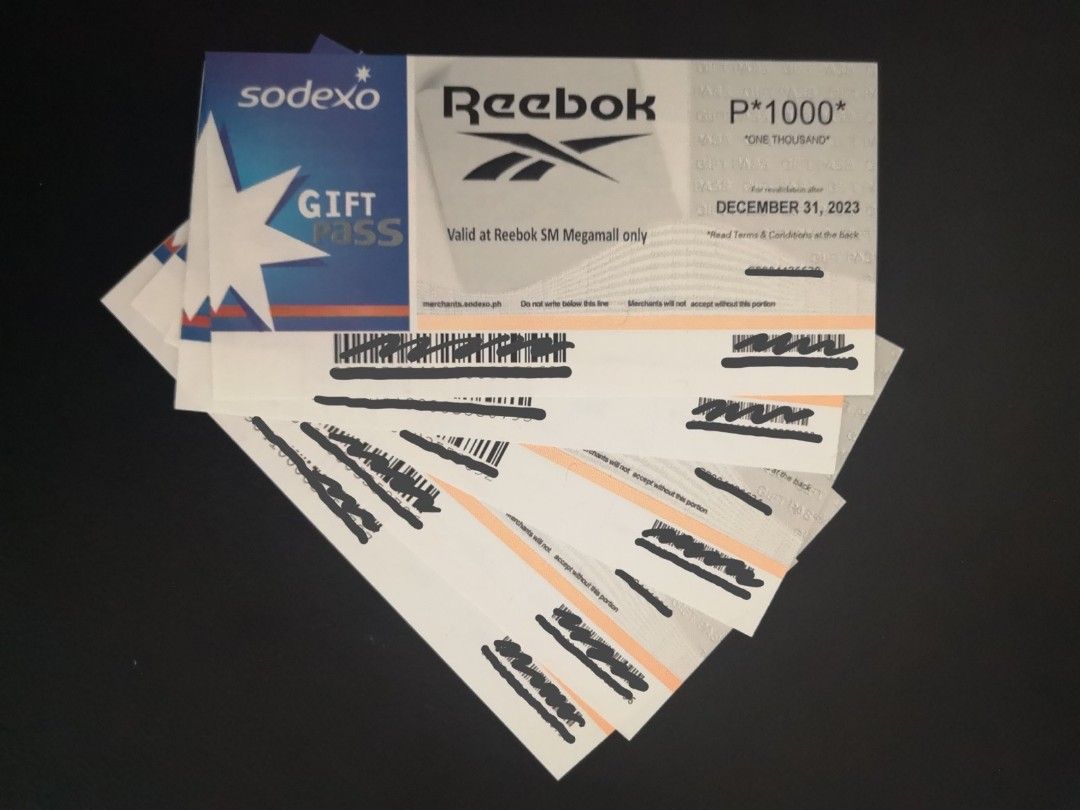 Reebok gift certificate clearance