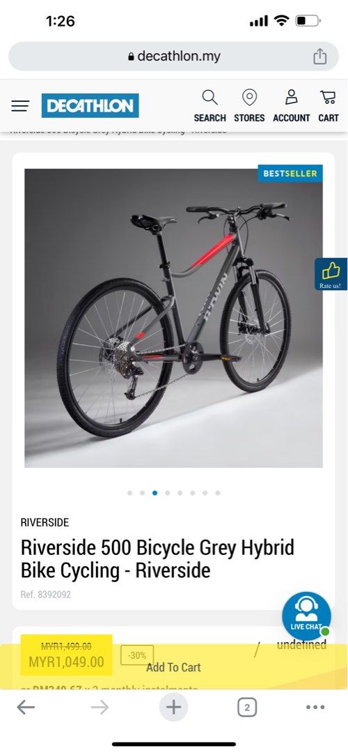 Riverside 500 gris sale rouge