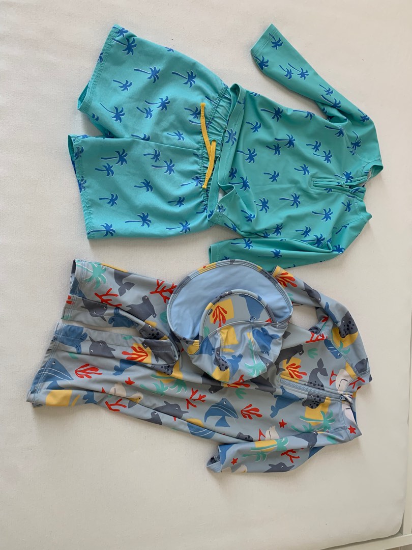 RRP 80 Marks & Spencer m&s baby swimwear trunks shorts rash vest and
