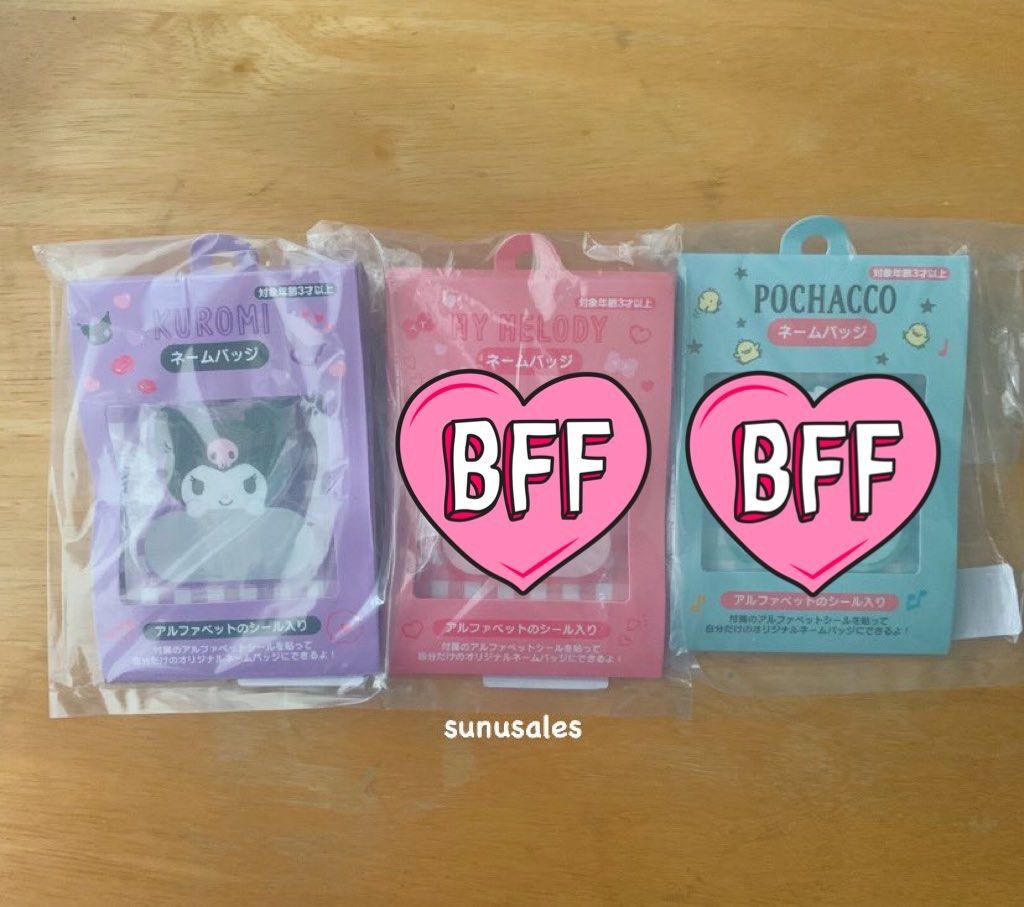 Sanrio Kuromi Name Badge (Category: Character Goods) located in Quezon City. Submitted by sunusales (Listing ID 1250044055, Image 1). Description: Sanrio Kuromi Name Badge - Official from Sanrio Japan payo, gcash/maya mod: ggx, sdd, sco (at buyer’s risk) dm if interested!.