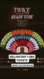 SELLING TWICE DAY 1 CONCERT TICKETS UBA SEATS!