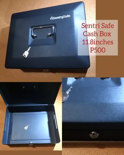 Sentri Safe Cash Box with Key 11.8inches