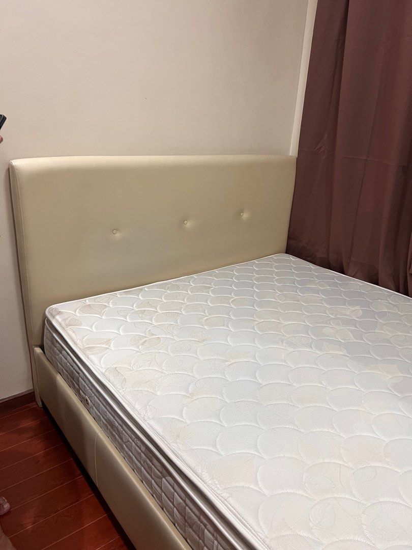 [SET] Orthopedic Ambassador Mattress and Bed Frame with Leatherette