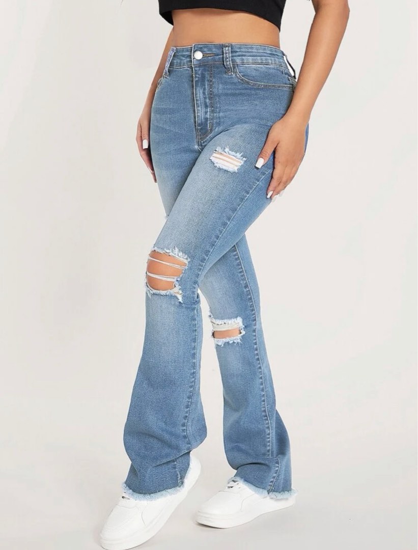 Shein Bootcut Jeans, Women's Fashion, Bottoms, Jeans & Leggings