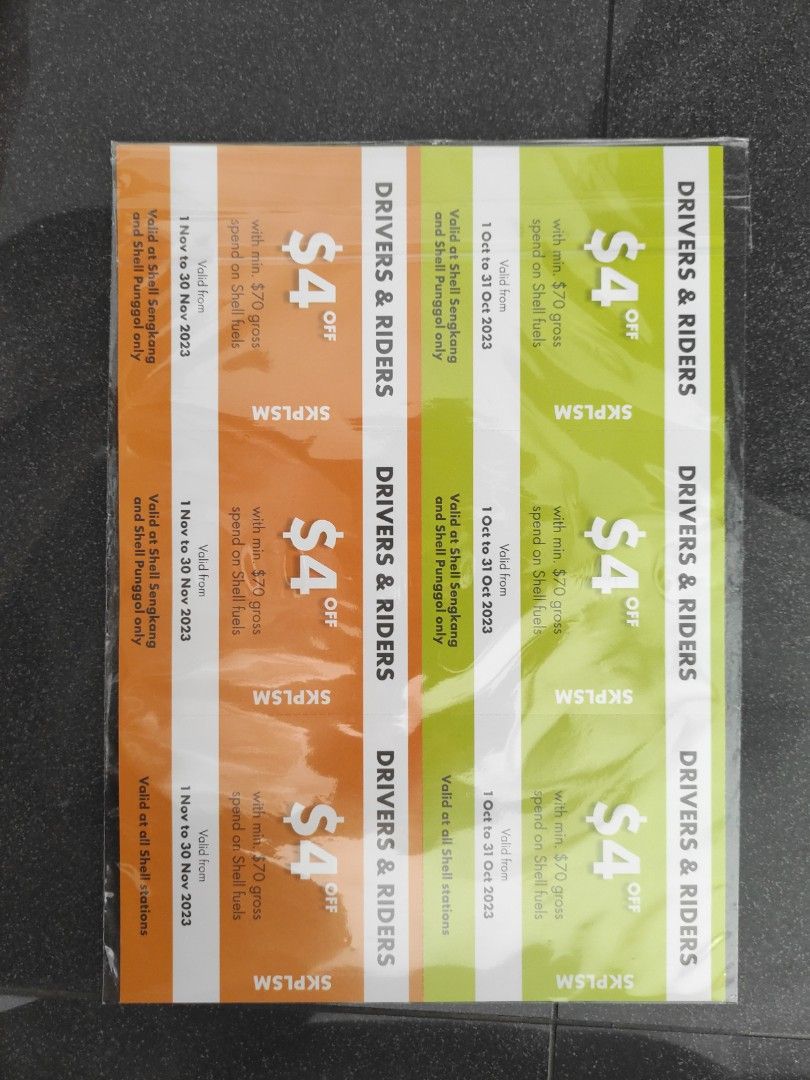 Shell petrol voucher for all shell stations, sengkang and punggol ...