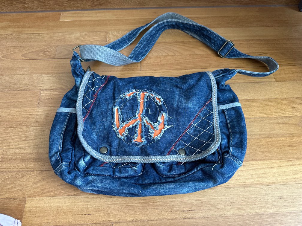 Vintage Denim Sling Bag, Men's Fashion, Bags, Sling Bags on Carousell